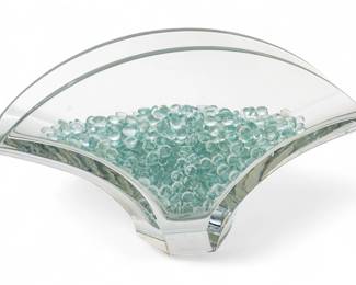 Lot 36
Baccarat (French, B. 1764) Gingko Glass Vase 20th Century, H 12"