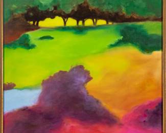 Lot 1042
Richard Mayhew (American, 1924-2024) Oil on Canvas 1983-89, 'Untitled', H 39" W 39"