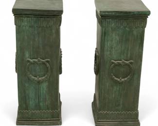 Lot 84
Bronze Pedestals, Signed Leonardo Rossi 20th.c., H 34.5" W 12.5" 1 PAIR