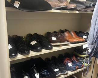 Shoes by Zegna, Prada, Hoka Running shoes size 10 Dress shoes John Lobb, Mephisto, Bruno Marc, Cole Haan , etc.