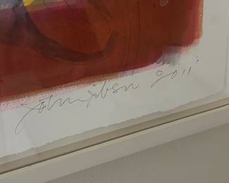 Original watercolor pencil signed by Texas artist, John Gibson