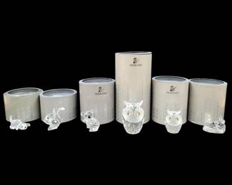 Lot Of 6 Swarovski Crystal Small Animal Figures With Original Cases