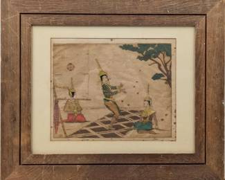 Vintage Signed Dorsey Potter Tyson (American, 1891-1969) Colored Etching