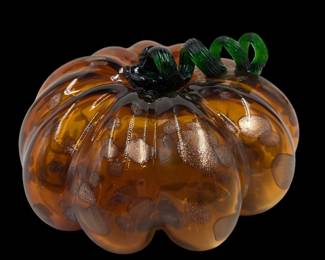 Vintage Murano Style Glass Pumpkin