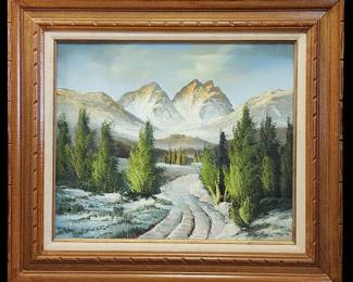 Robert Simpson B1955 Oil On Canvas Landscape Painting Signed Lower Right