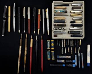 Large Lot Of Pens / Pencils And Accessories, Need Restorations / Parts