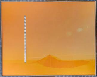 Signed German Artist Heinz Mack Limited Ed. 22/130 Abstract Mixed Media "Sahara Station Nr. 1"