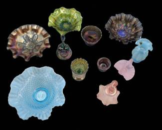 Lot Of 11 Vintage Fenton / Westmoreland Glass Pieces