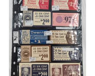 Lot Of 14 United States Complete Stamp Booklet Panes