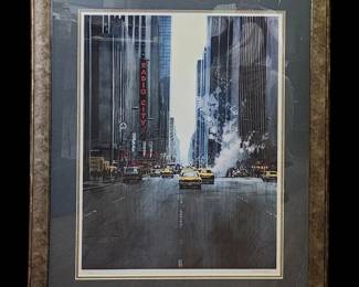 Joseph Correale American, 1926-2015 Limited Ed. Pencil Signed Serigraph "RADIO CITY"