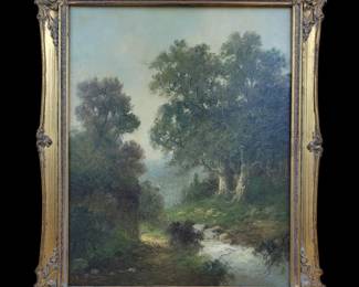 Artist Signed And Framed Oil On Canvas Landscape Painting