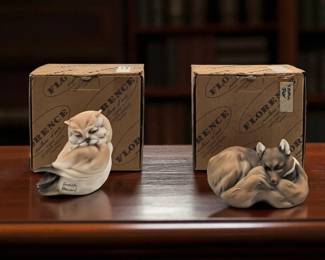 Giuseppe Armani Figurines: "Small Fox" 7888P And "Small Owl" 7876P In Original Boxes