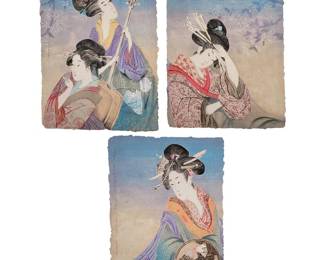 Mikulas Kravjansky Pencil Signed Limited Edition 3pc Intaglio Collograph 84/100