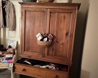 Armoire … great piece , great storage .. lots of baskets …