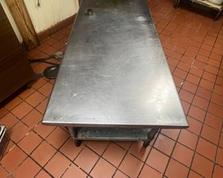 Stainless Table w/ Undershelf- $250