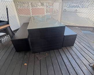 Outdoor Table with 2 Benches- $