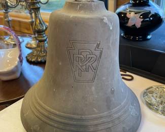 Authentic Pennsylvania RailRoad Brass bell with clapper and bracket. Check the online price and come see us!