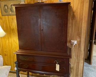 Solid Walnut Queen Anne Cabinet