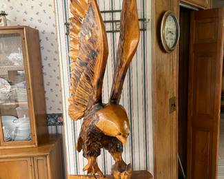 Huge Carved Eagle Done as an Advertising Piece for the Stihl Chainsaw Company About 30 Years Ago. You Have to See it to Believe the Quality.