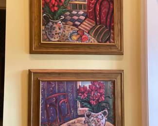 Impressionist Still Life with Flowers Style - 30" x 25" - $175.00 each