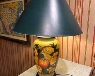 Hand Painted Fruit French Country Table Lamp - $75.00