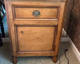 Wooden Single Drawer and Lower Cabinet Door Nightstand 28 1/2 x 22 x 17 in. - $175.00