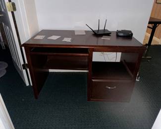 Wooden Computer Desk with Keyboard Tray and Drawer 30 x 45 x 25 in. - $40.00