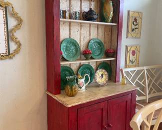 French Country Farmhouse Stepback Hutch with Open Top - $575.00