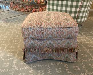 21" sq Upholstered Fringe Ottoman - $147.00