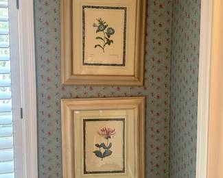 Set of 4 Framed Floral Botanical Prints by Pierre-Joseph Redoute 24" x 20.5" - $640.00 Set of 4