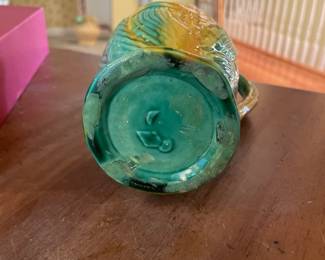 Majolica Pottery Ear of Corn Motif Pitcher Registry Mark- 6.5" - $34.00