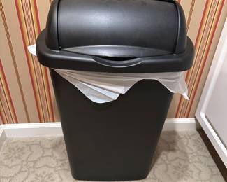 13 Gallon Black Trash Can - $17.00
