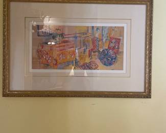Sonja Williman Designs Interior View Umbrella Artist Signed - 36.5" x 25" - $197.00