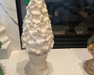 22" Cement Floral Topiary - $87.00