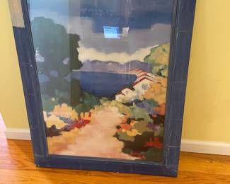 Red Titled Hillside Artist Signed - 30" x 38-1/4" - $245.00