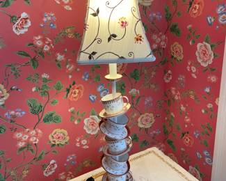 Porcelain Stacked Teacup Table Lamp - $135.00