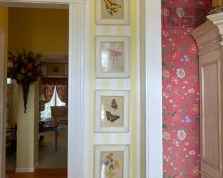 JP Donovan Belle Fleur Butterfly Framed Prints Series - Set of 4 - $395.00 