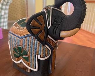 Artesania Rinconada Wildlife Black Elephant Figurine - $18.00