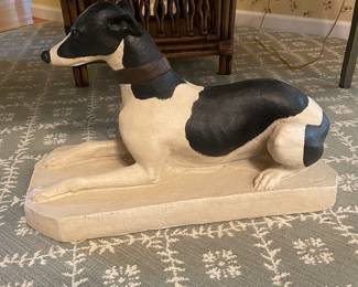 Greyhound/Whippet Dog Large Sculpture - 26" Long - $175.00