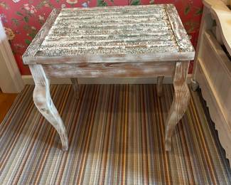 Distressed Wood Accent Side Table - 27 x 21 x 25.5T in - $175.00