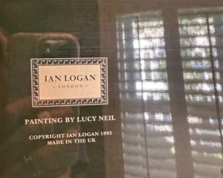 Ian Logan London English Tole Tray table Painting by Lucy Neil - $125.00 