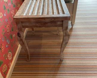 Distressed Wood Accent Side Table - 27 x 21 x 25.5T in - $175.00