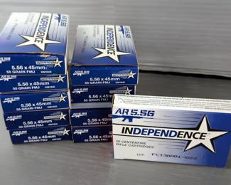 Independence AR 5.56 Rifle Ammunition, Approx 200 Rds