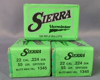 Sierra .22 Cal 55 Grain Spitzer Bullets