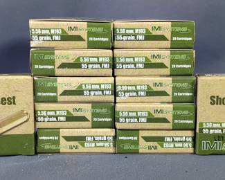 IMI Systems 5.56mm M193 Ammo, Approx 240 Rds