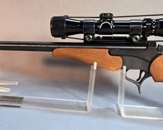 Thompson/ Center Arms Encore .243 Win Top Break Pistol SN# 47311, Thompson/ Center 2.5-7x Scope In Weaver Mount, In Thompson/ Center Scabbard 