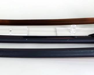 Katana With 27" Blade, In Wood Scabbard, And Training Katana With 28.75" Wood Blade 