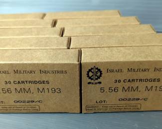 IMI 5.56mm, M193 Cartridges, Approx 300 Rds