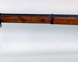Shok 1886 Twist Breech Rifle SN# Not Found, Unknown Cal, Hidden Triangular Bayonet, Slide Safety Behind Trigger Guard