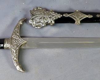Dagger With 10.5" Blade In Scabbard